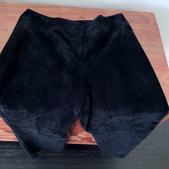 Kate Hill 100% Leather Suede High Rise Pants - Picture 6 of 10